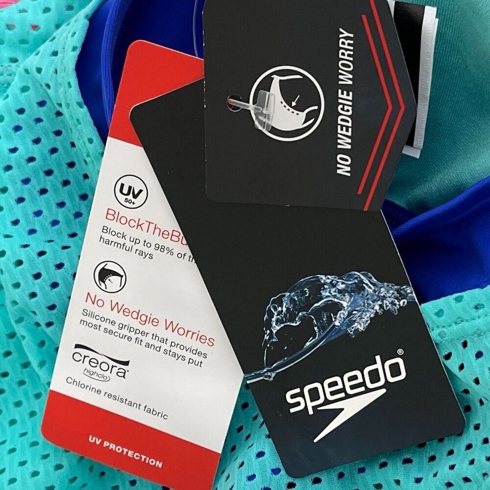 New Speedo Mesh Tankini Swim Top Youth Children's Girl's Size 8 - Picture 3 of 7